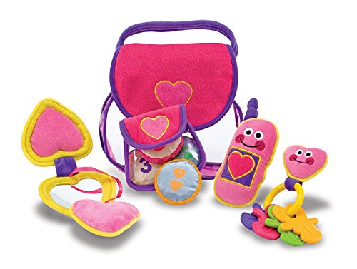 Melissa & Doug Pretty Purse Fill and Spill: First Play Series   1 Free Pair of Baby Socks Bundle [30496] : Giochi e giocattoli