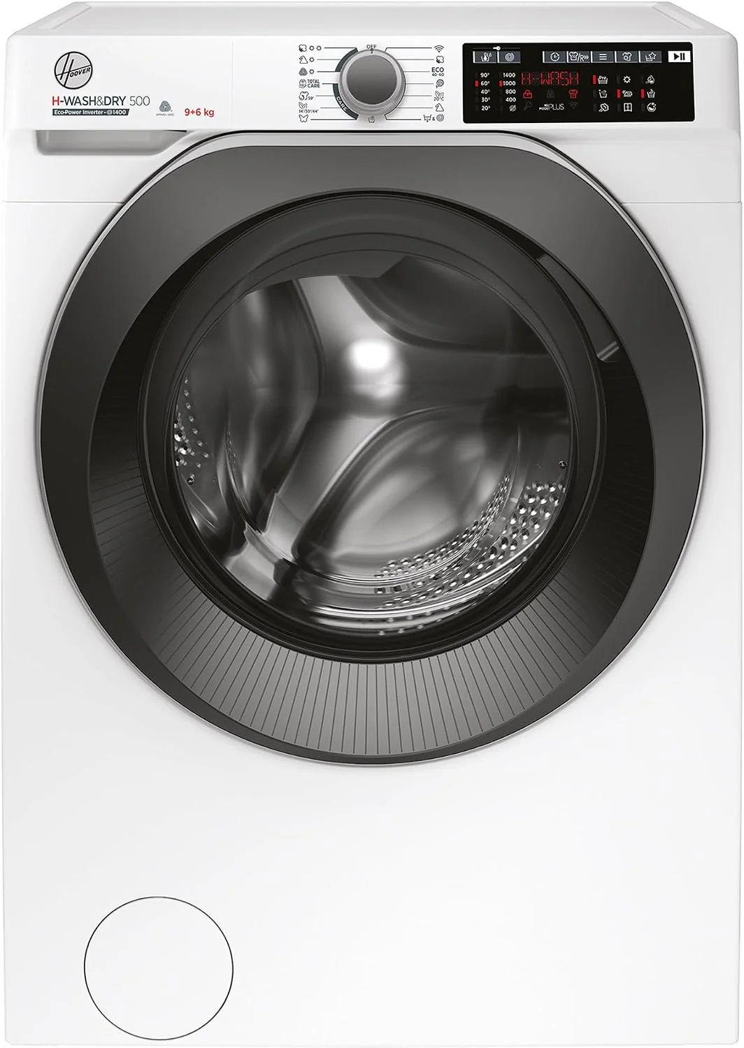 Hoover Waschtrockner, 9 kg, 6 kg, Weiß, H-WASH 500 HDQ 496AMBS / Waschen / Trocknen / 1400 U/Min. /