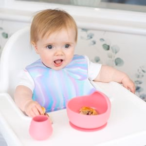Suction Bowl + Curved Learning Cutlery Set