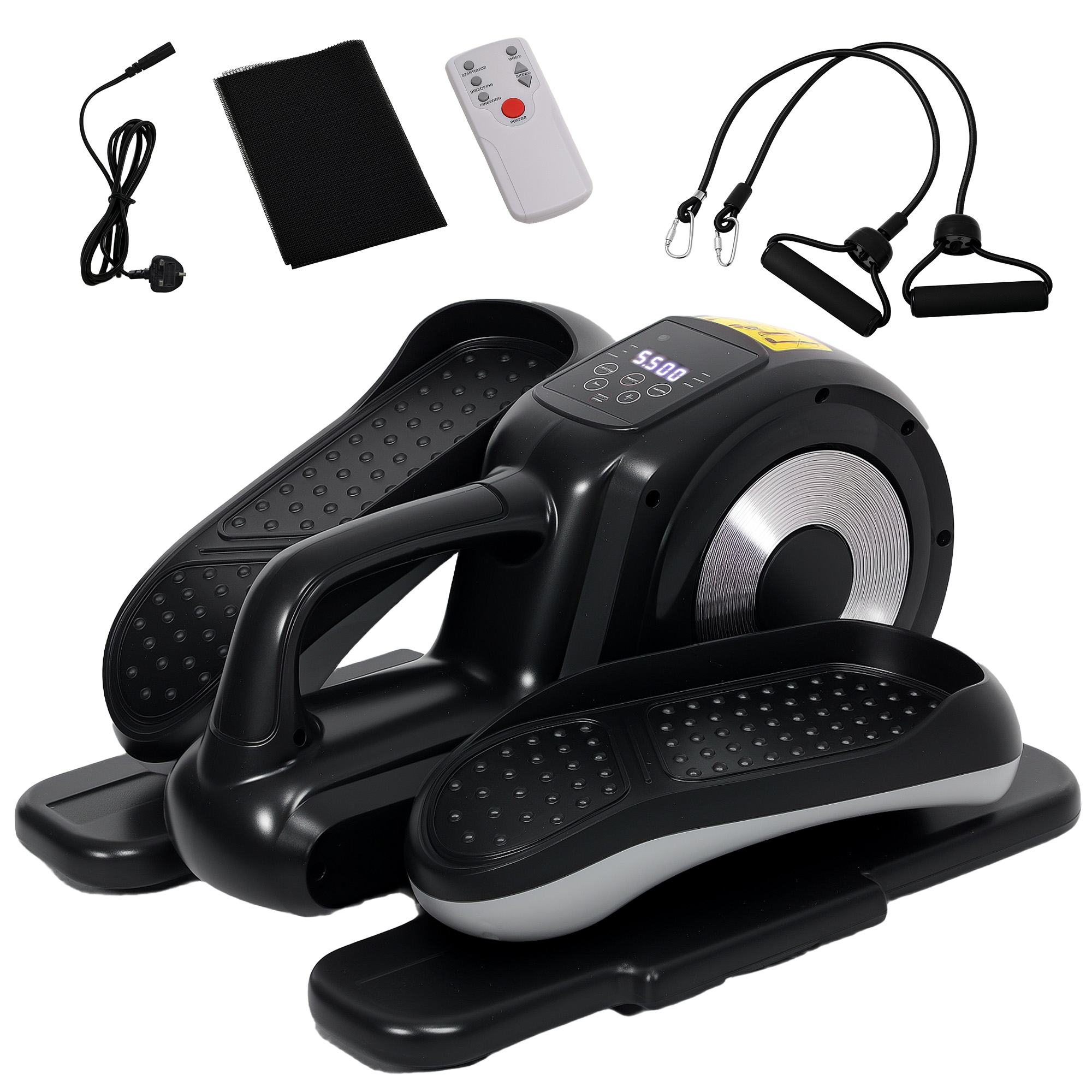 SPORTNOW Fußtrainer, Handlicher Pedaltrainer, 12 Programme, LCD-Monitor, Fernbedienung, Heimtrainer, Workout-Gerät