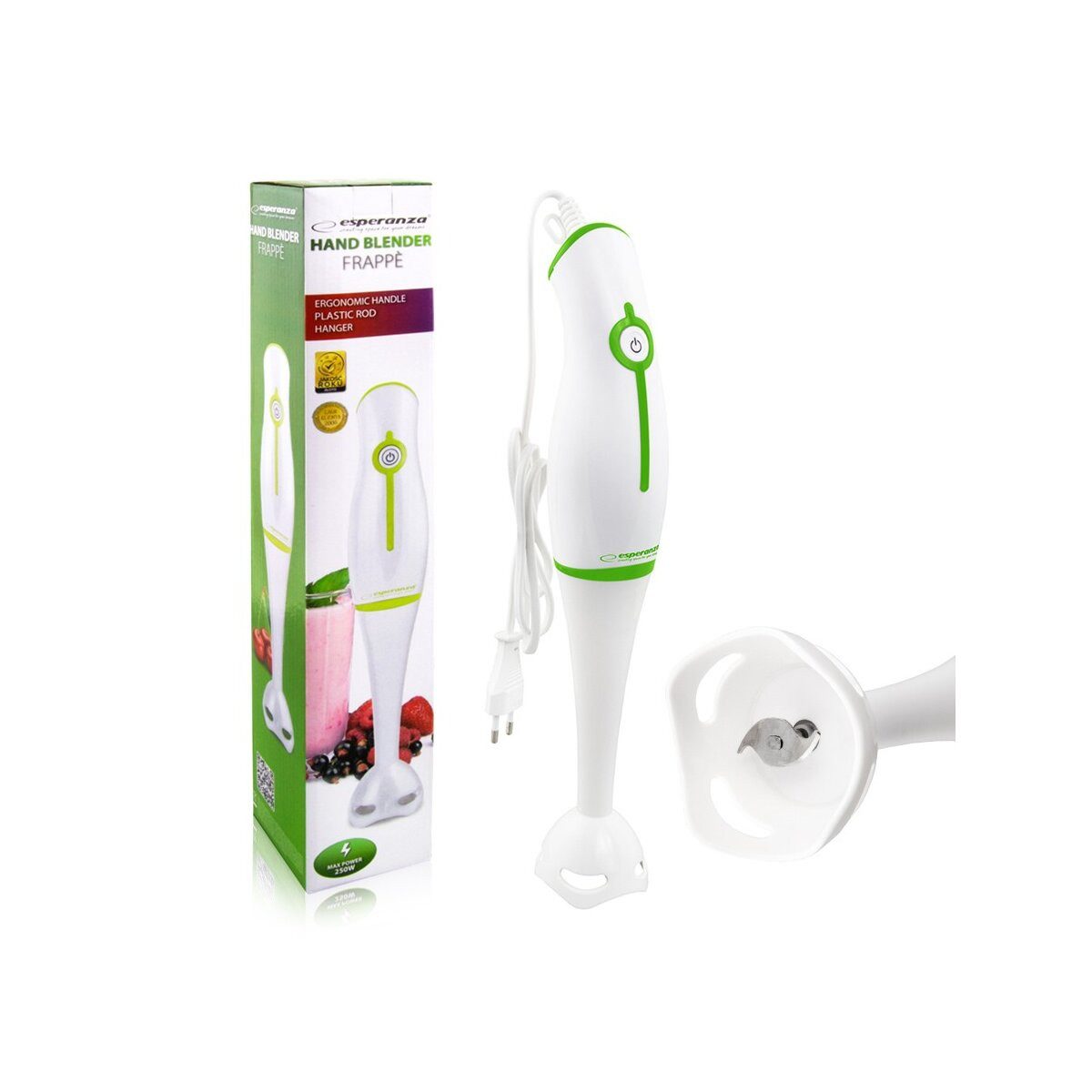 Handmixer Esperanza Frappé Stabmixer mit Edelstahlmesser