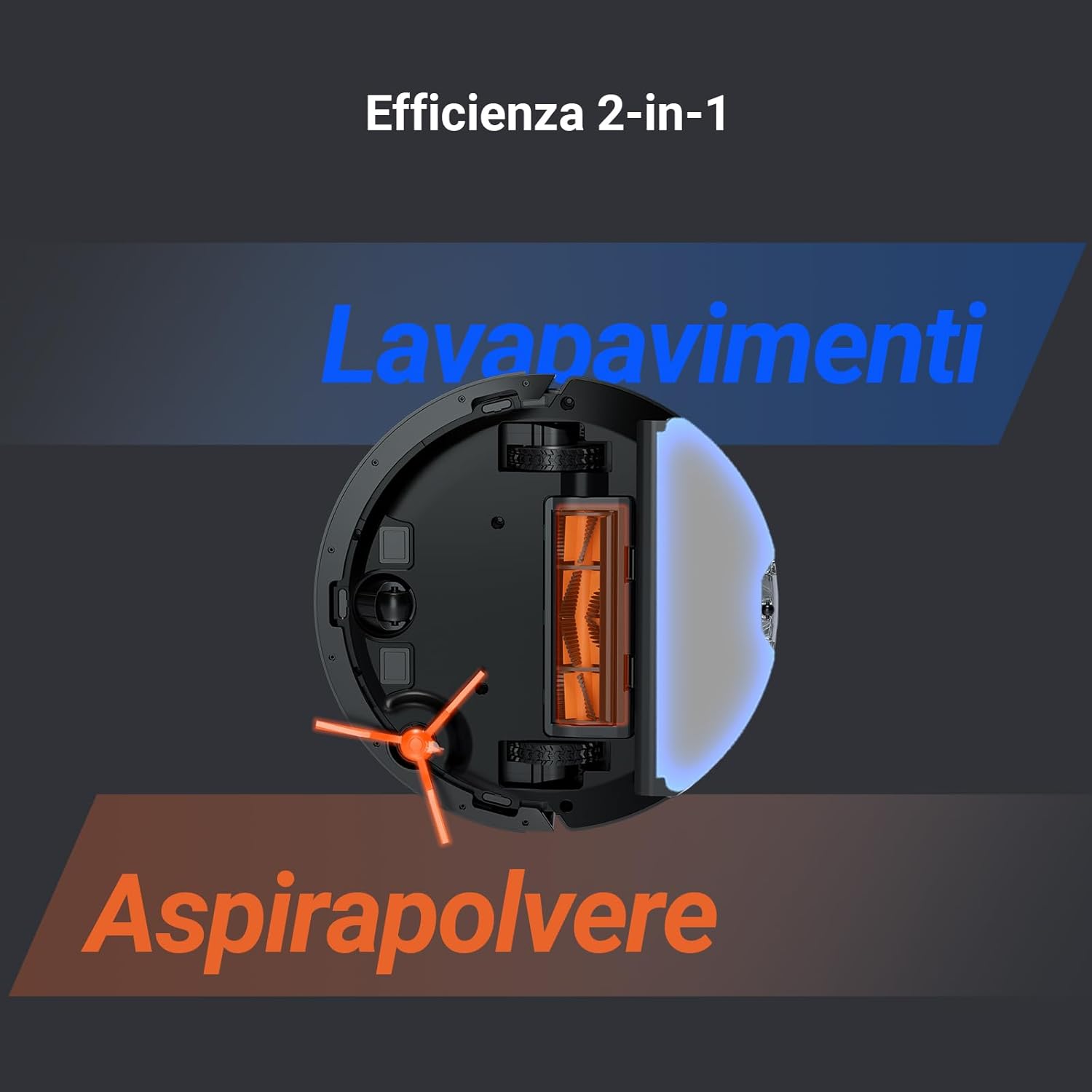EZVIZ RE4 Plus Nero Robot Aspirapolvere Lavapavimenti con Svuotamento Automatico, Navigazione LiDAR e Anticaduta. Aspirazione 4000Pa, Rileva Tappeti, Serbatoio 300ml, Autonomia 180min, WiFi/APP/Alexa