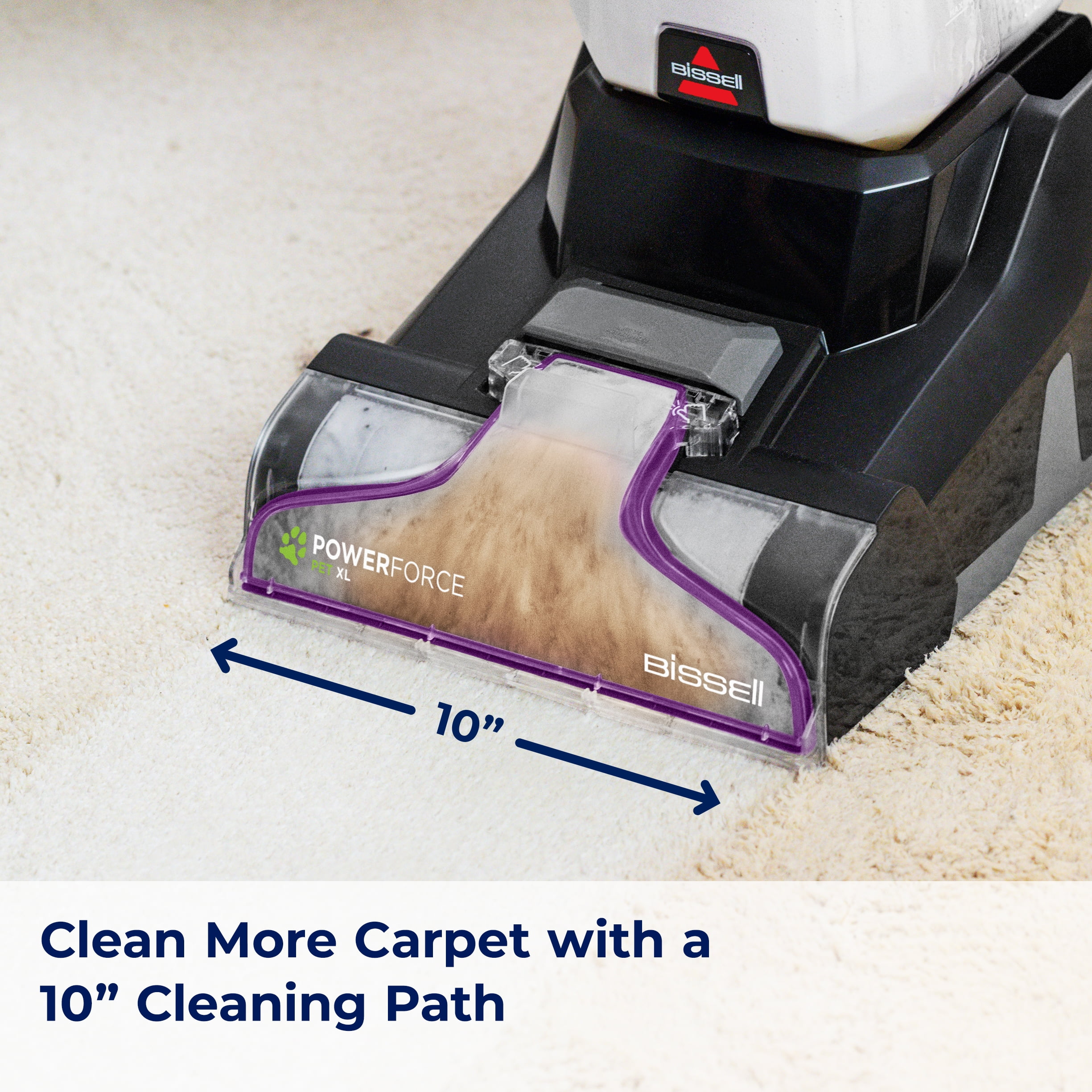 BISSELL PowerForce Pet XL Carpet & Upholstery Cleaner, 10′′ Path, 1-Gallon Tank, DeepReach PowerBrush