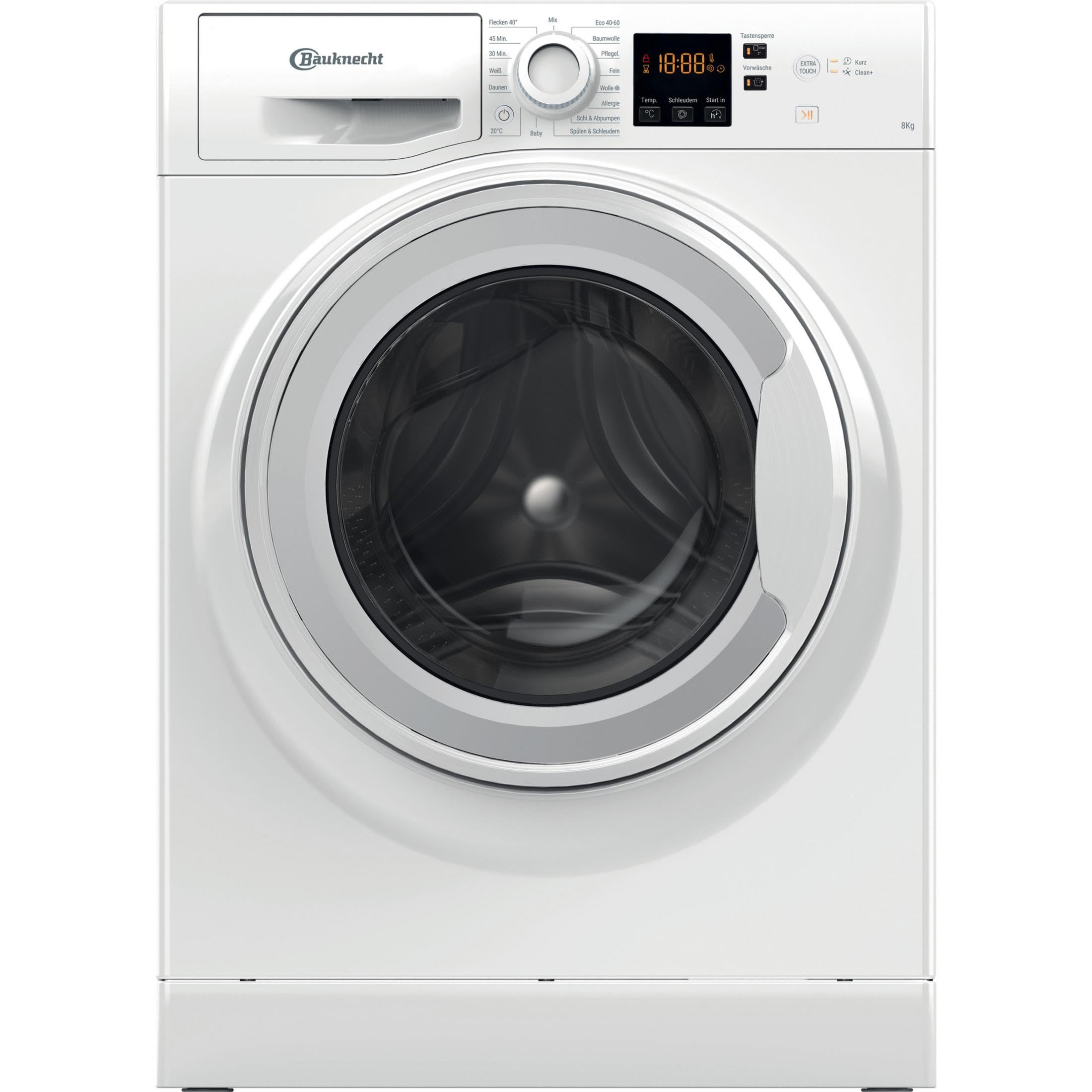 Bauknecht BPW 814 A Waschmaschine 8 kg 1400 Upm Frontlader Flecken 40 Grad Steam Hygiene Inverter Motor Weiß