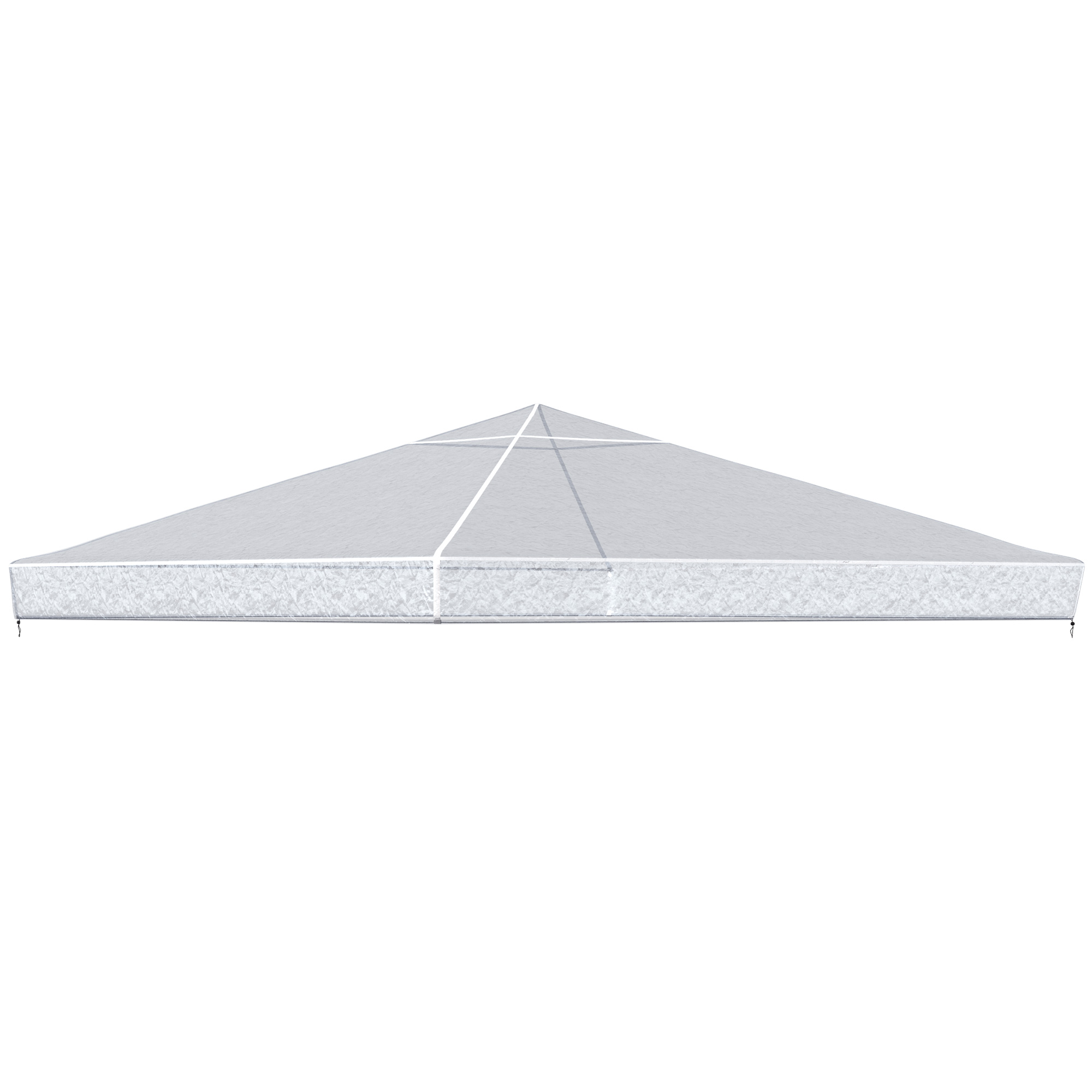 Outsunny Pavillon-Regenabdeckung, Gartenpavillon-Schutz, windfest, wasserfest, Kunststoff-Plane, 300L x 300B x 80H cm