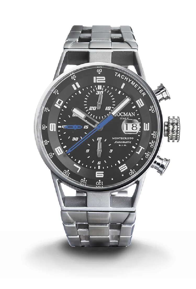 Locman Montecristo Chrono automatico nero blu acciaio 0516A01S-00BKBLB0