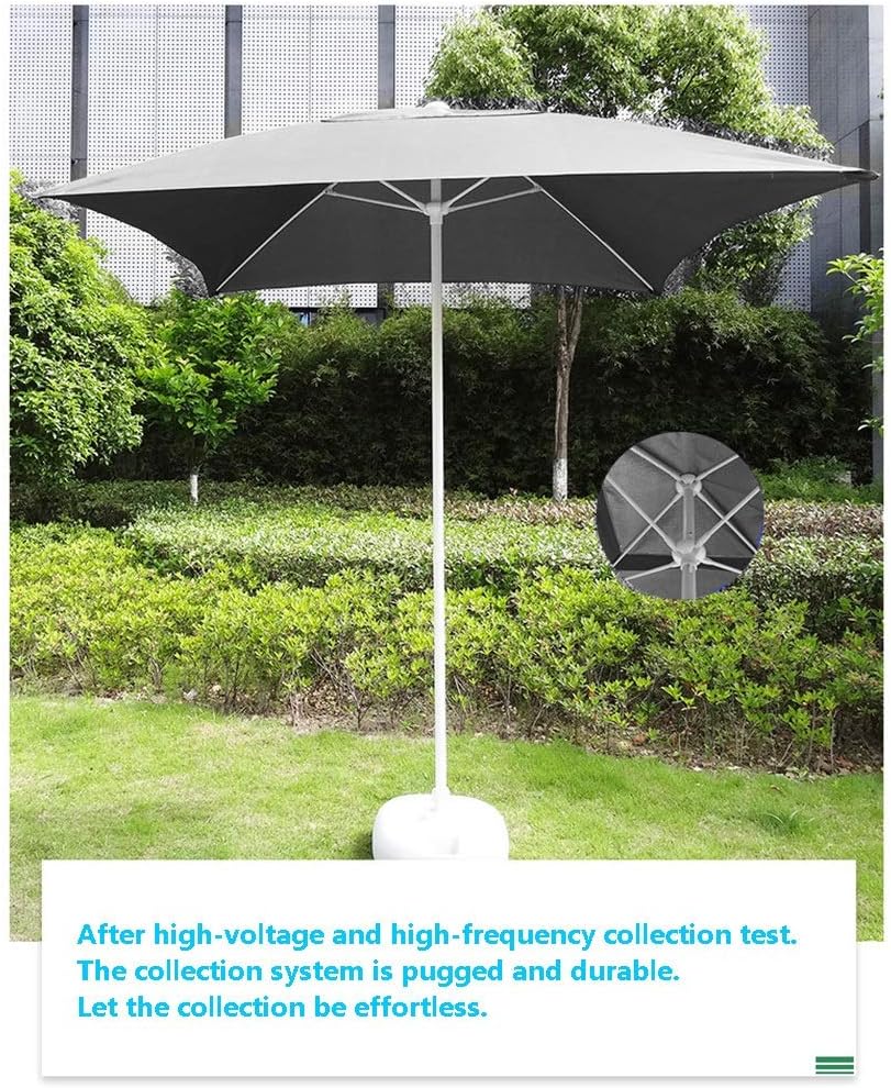 Quadratischer Terrassen-Gartentischschirm, perfekt für den Garten im Freien, den Markt für kommerzielle Veranstaltungen am Strand, am Pool, 6,6 Fuß / 200 cm