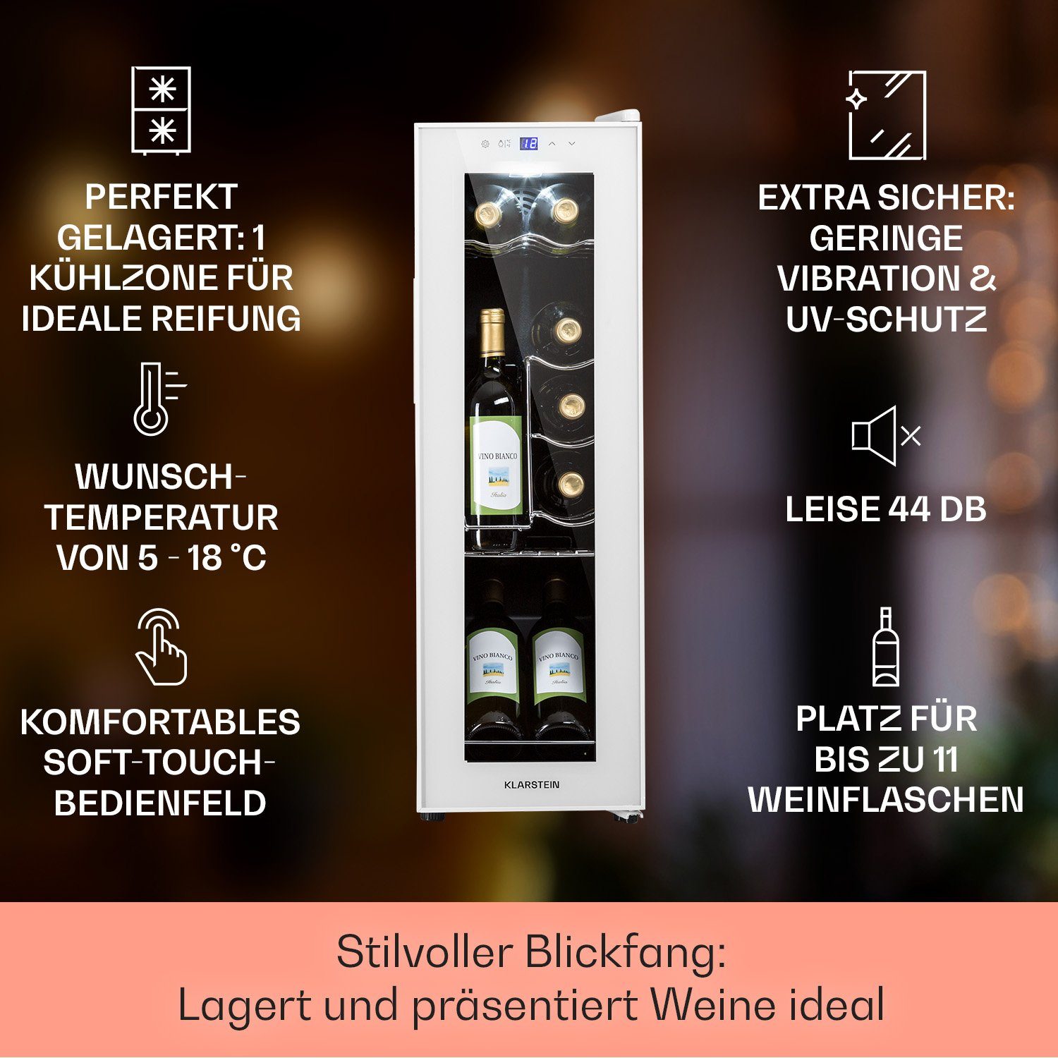 Weinkühlschrank Shiraz 12 Slim Uno