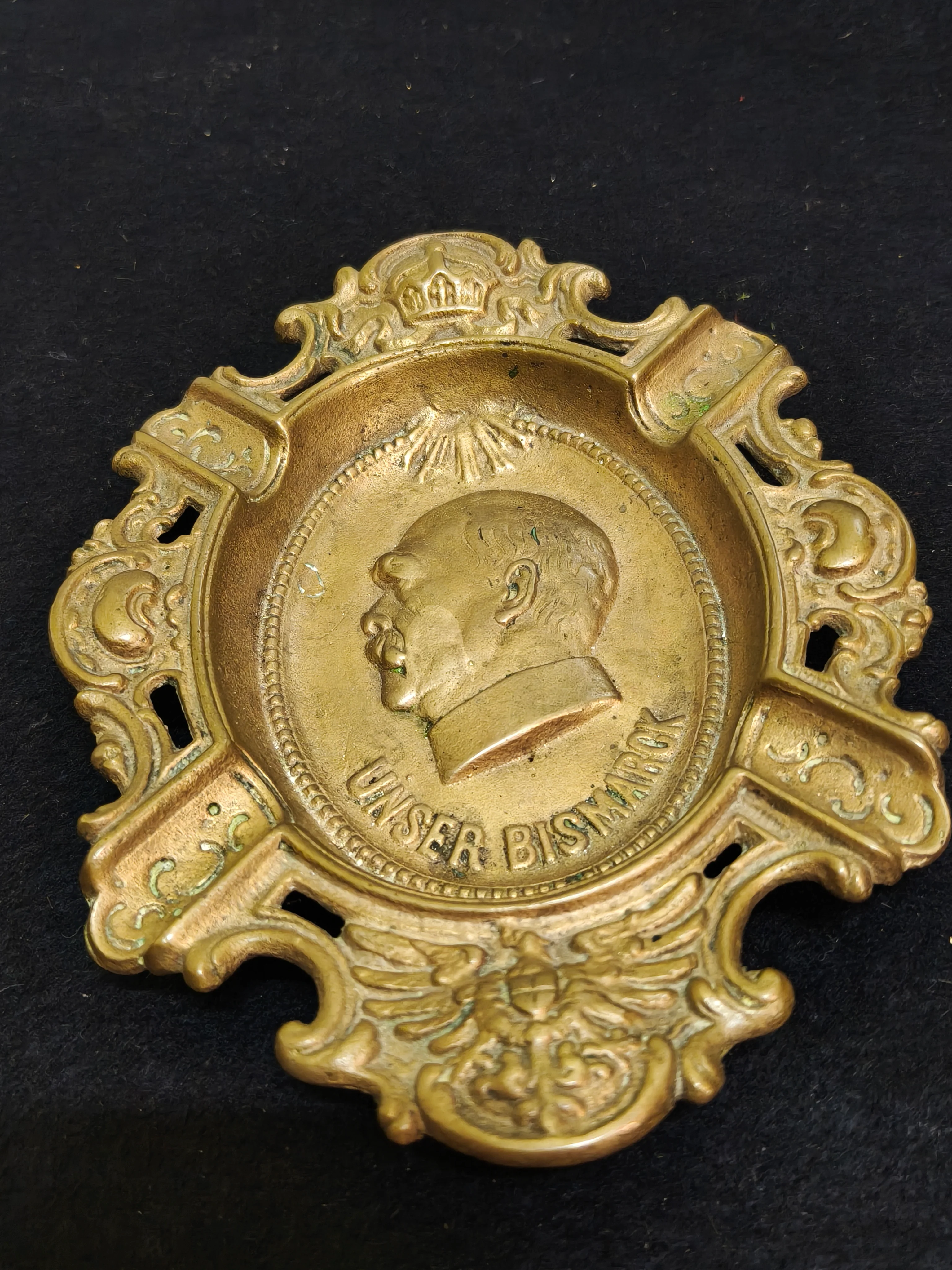 Placa de bronce Bismark. Alemania imperial