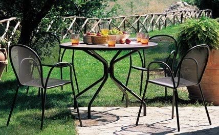 EMU Round Cambi Table 120 cm Art. 805 Colour Antique Iron