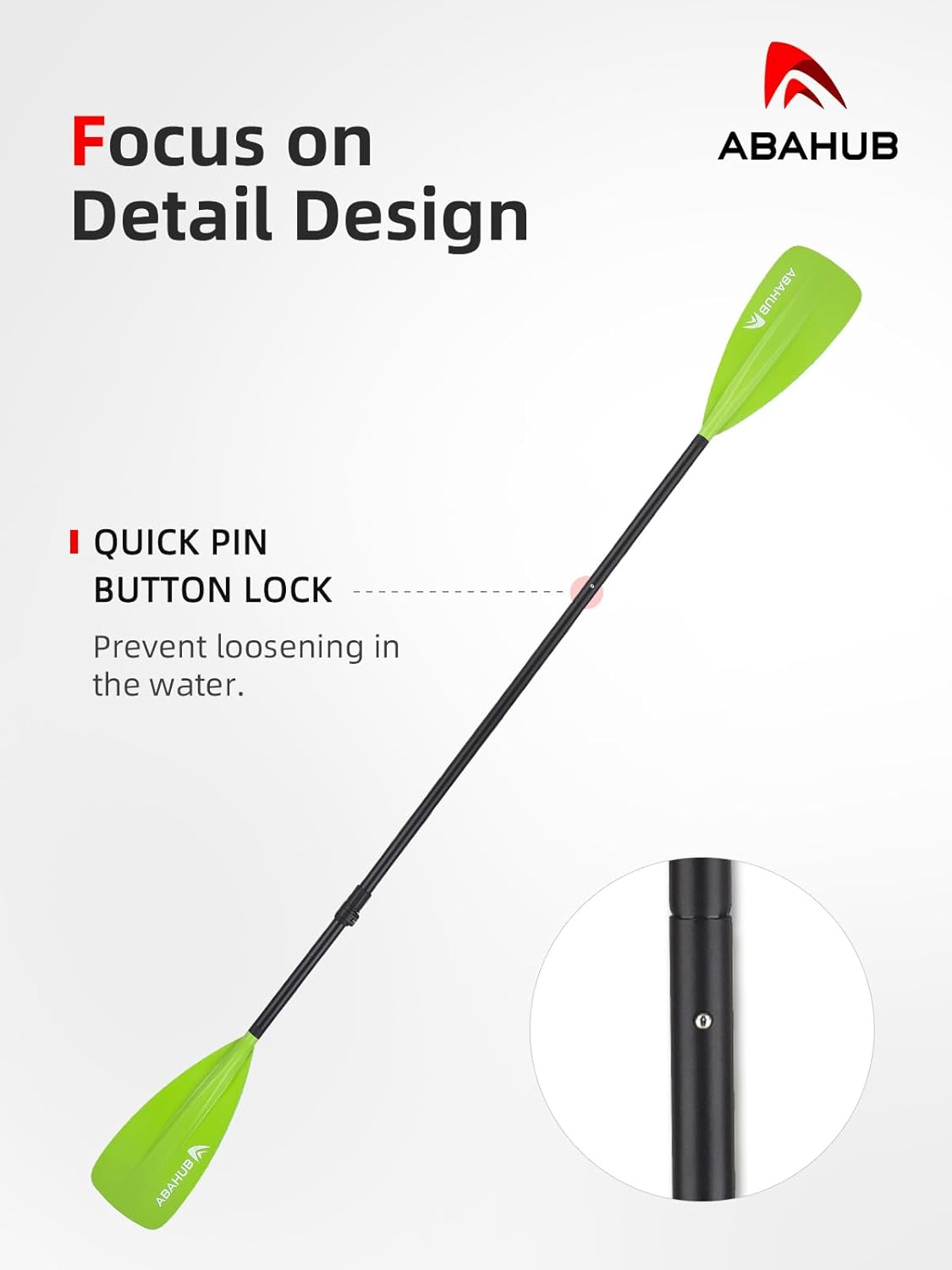 Abahub Pagaia SUP Alluminio Remi SUP Paddle Stand Up Paddle Telescopico 173-213 cm per Tavola da Surf Canoa SUP, Lama in Nylon di Plastica in Nero/Blu/Verde/Rosso/Arancione/Giallo