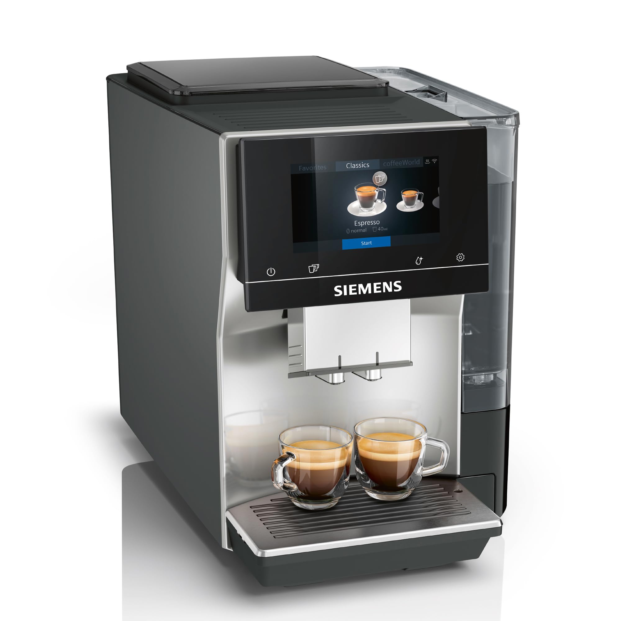 Kaffeevollautomat EQ700 classic mit 5-Zoll-TFT-Touchdisplay, 36 Heiß- und Kaltgetränken sowie Cold Brew und App-Steuerung, TP715E17