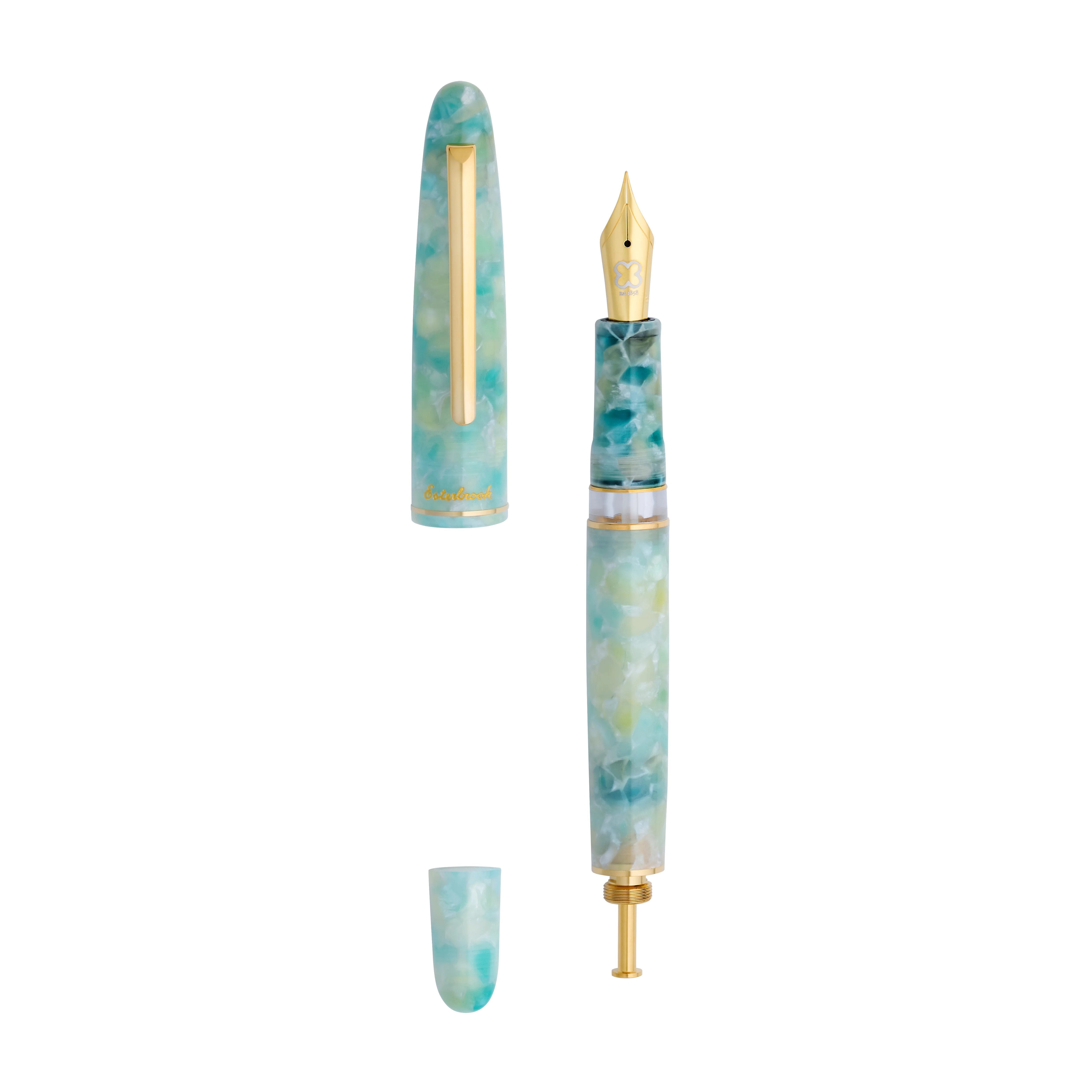 Esterbrook Estie Sea Glass Push Button Piston