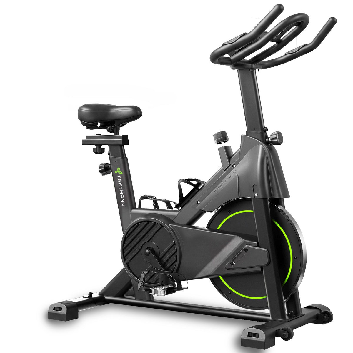 Heimtrainer Fahrrad bis 200 kg belastbar mit App, verstellbarem Sitz und Magnetbremse