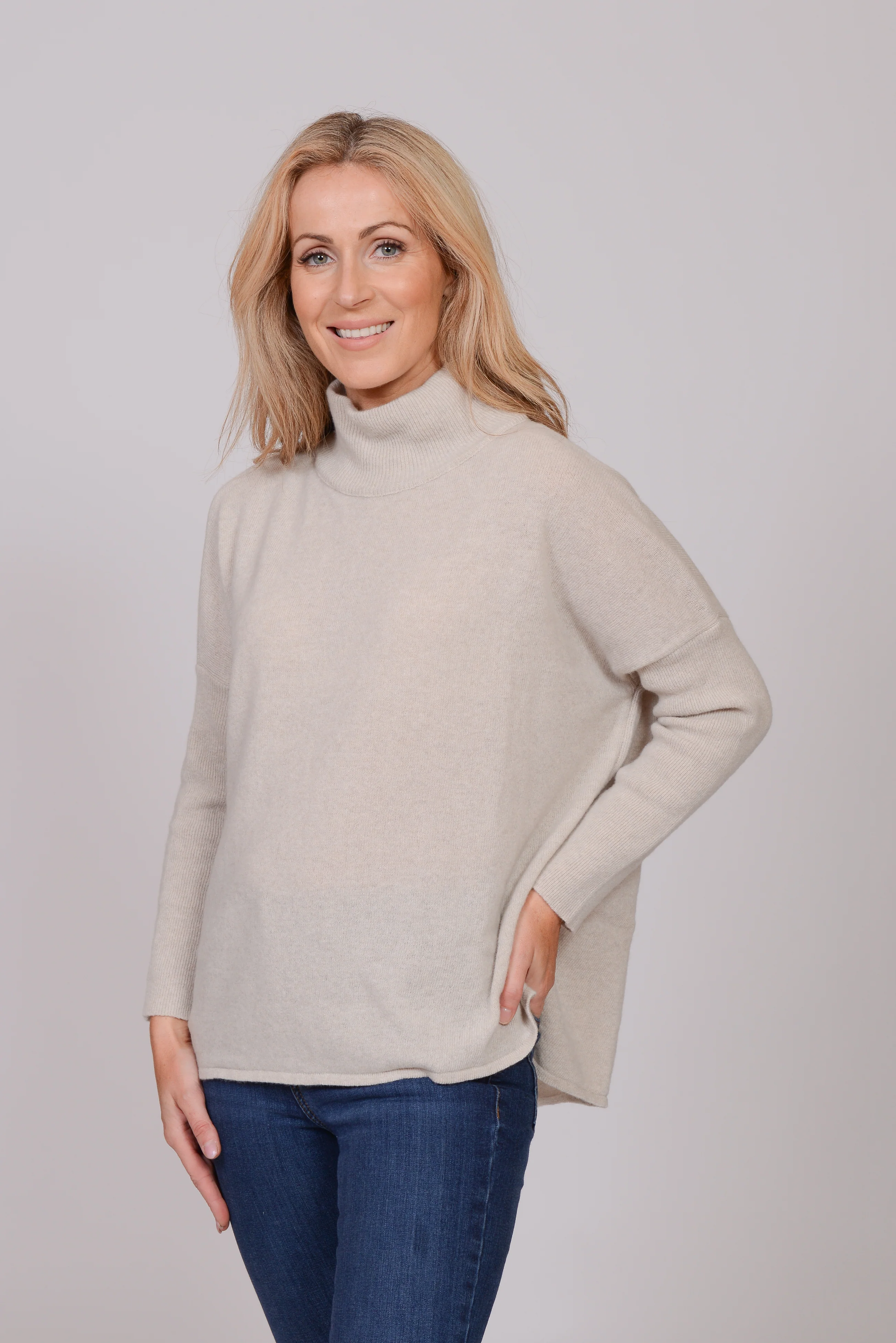 The Wool Co Cashmere Blend Knit , Beige