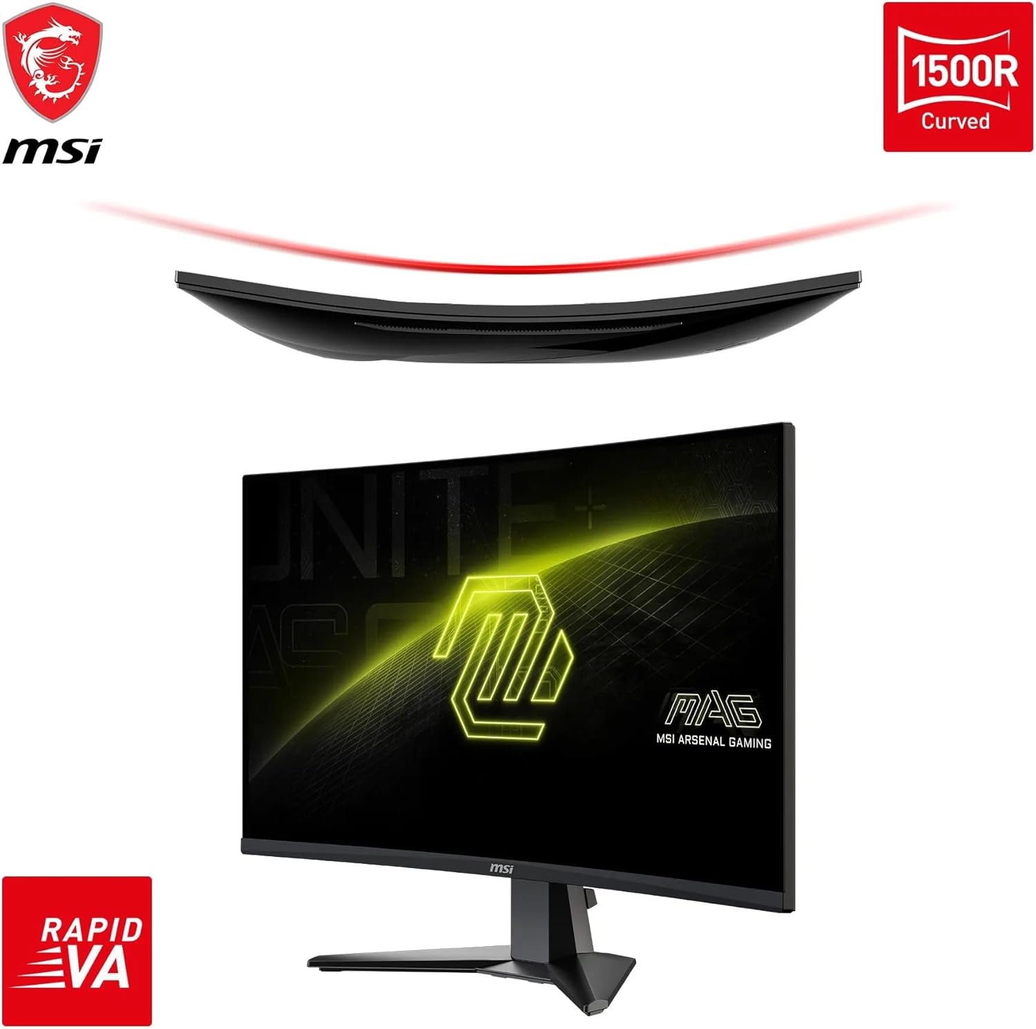 MSI MAG 27C6F Monitor Gaming Curvo 27