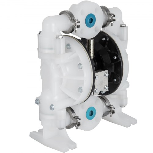 VEVOR Luftbetriebene Doppelmembranpumpe, 1 Zoll / 25 mm Einlass/Auslass, 30 GPM Polypropylen, max. 120 PSI für den chemischen und industriellen Einsatz