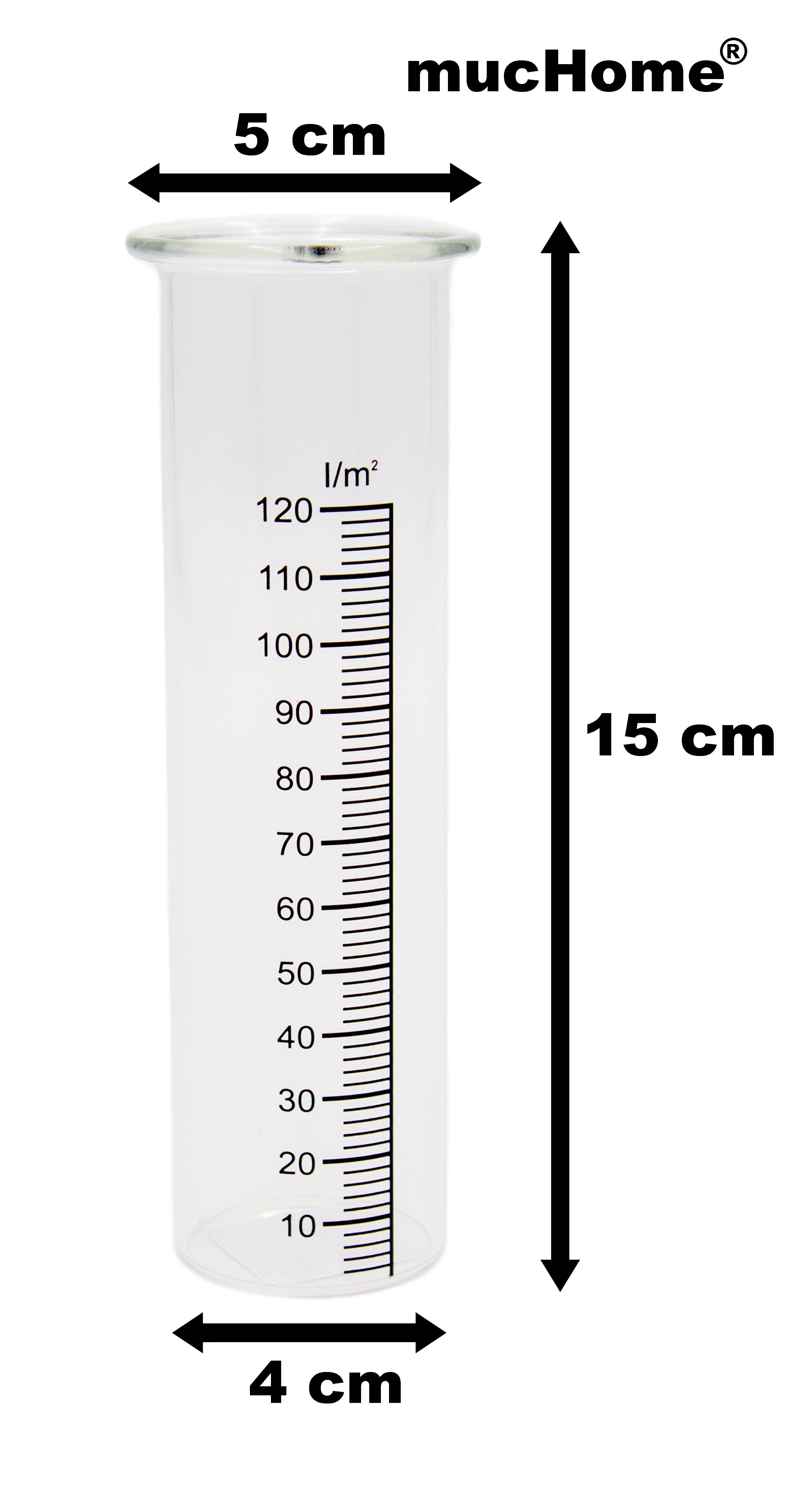 Regenmesser Regenmesser Ersatzglas mit Skala Niederschlagsmesser für