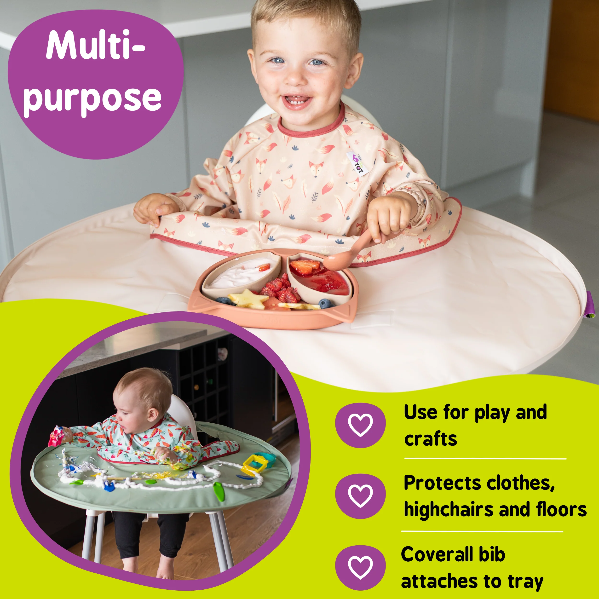 Bib & Tray Kit Fox Bundle