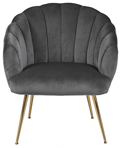 AC Design Furniture Denise Sedia Da Riposo, A: 81 x L: 71 x P: 71 cm, Grigio Scuro, Tessuto/Cromata, 1 pz : Amazon.it: Casa e cucina