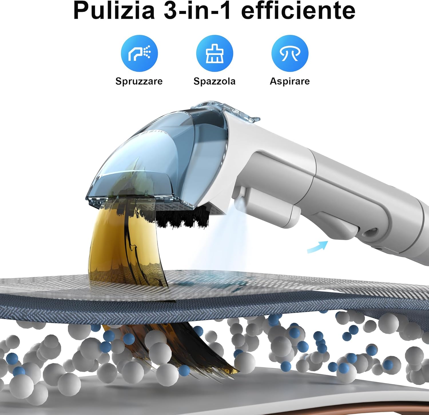 Rivenara Carpet Cleaner Fabric Sofas - 450 W Lava Upholstery Dryer and Vacuum Cleaner for Sofas, Carpets, Upholstery, Stairs and Cars