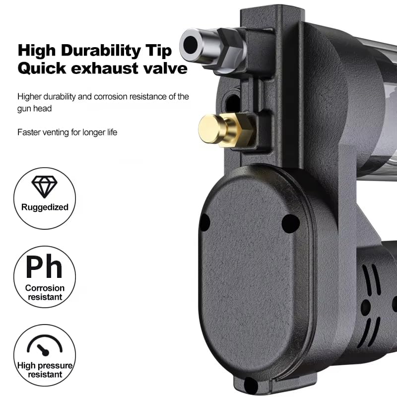 Pistola per Grasso elettrica, Pistola per Grasso Senza Fili, Strumento per lubrificazione Manuale, capacità 600 CC, con batterie e Caricabatterie da 2 x 7000 mAh, Custodia in plastica : Amazon.it: Auto e Moto