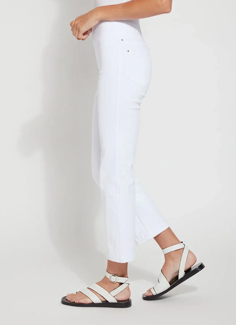 Ankle Baby Bootcut Jeans in White by Lysse