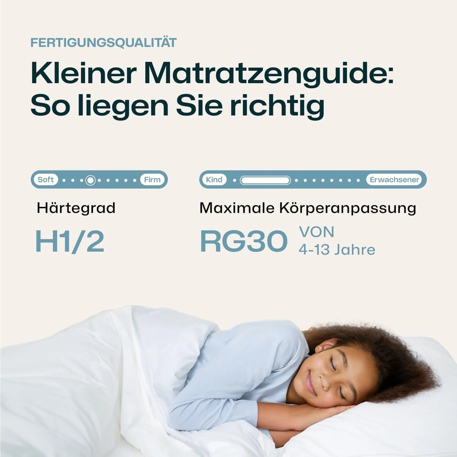 RAVENSBERGER Softwelle Kinder- und Jugendmatratze mit 7-Zonen-Kaltschaum