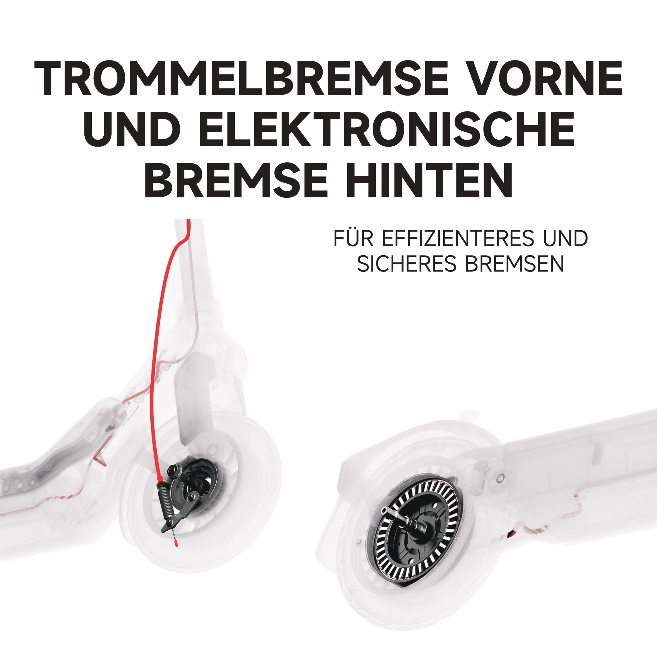 E-Scooter E3 D mit Straßenzulassung 800 W 20 km/h 10-Zoll-Reifen 45 km Reichweite 100 kg Tragkraft IPX5 Federung
