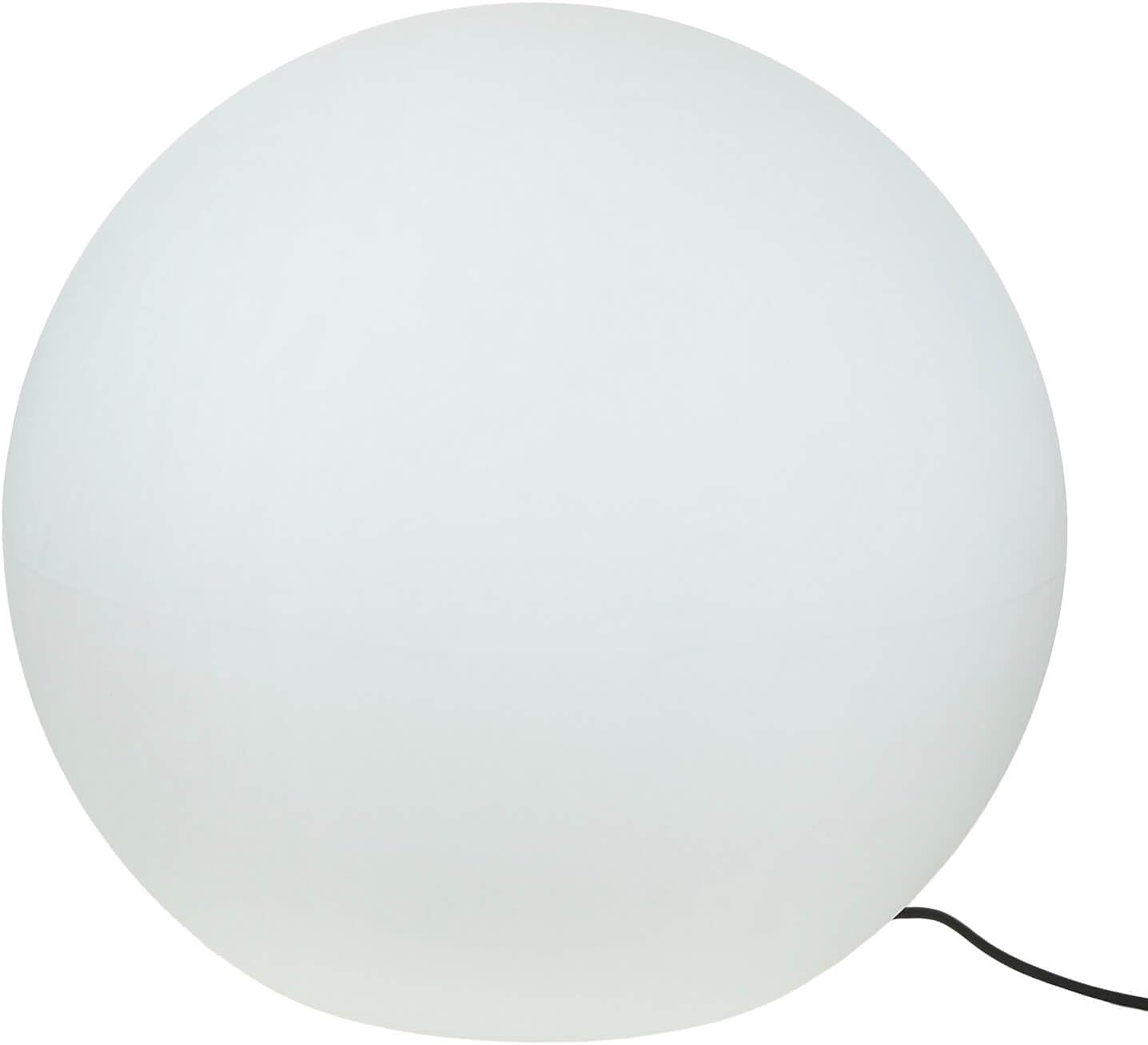 Licht-Erlebnisse Außenleuchte mit Stecker Kabel Ø 60 cm rund IP65 inkl. E27 LED 2700 K warmweiß robuste Wegeleuchte Kugelleuchte Terrasse Garten Lampe