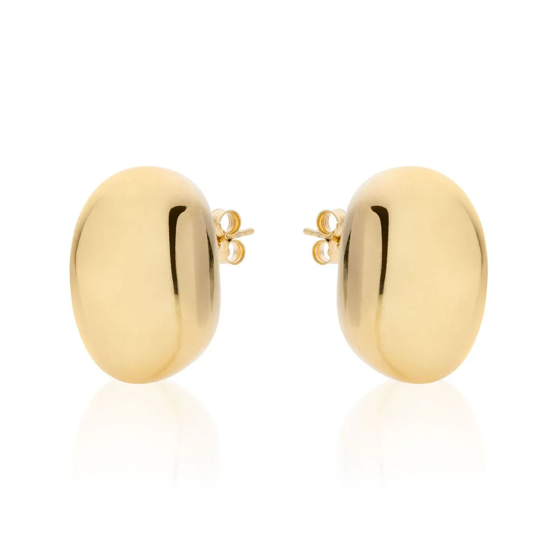 Orecchini Unoaerre 6431 argento dorato giallo Boule irregolare grandi