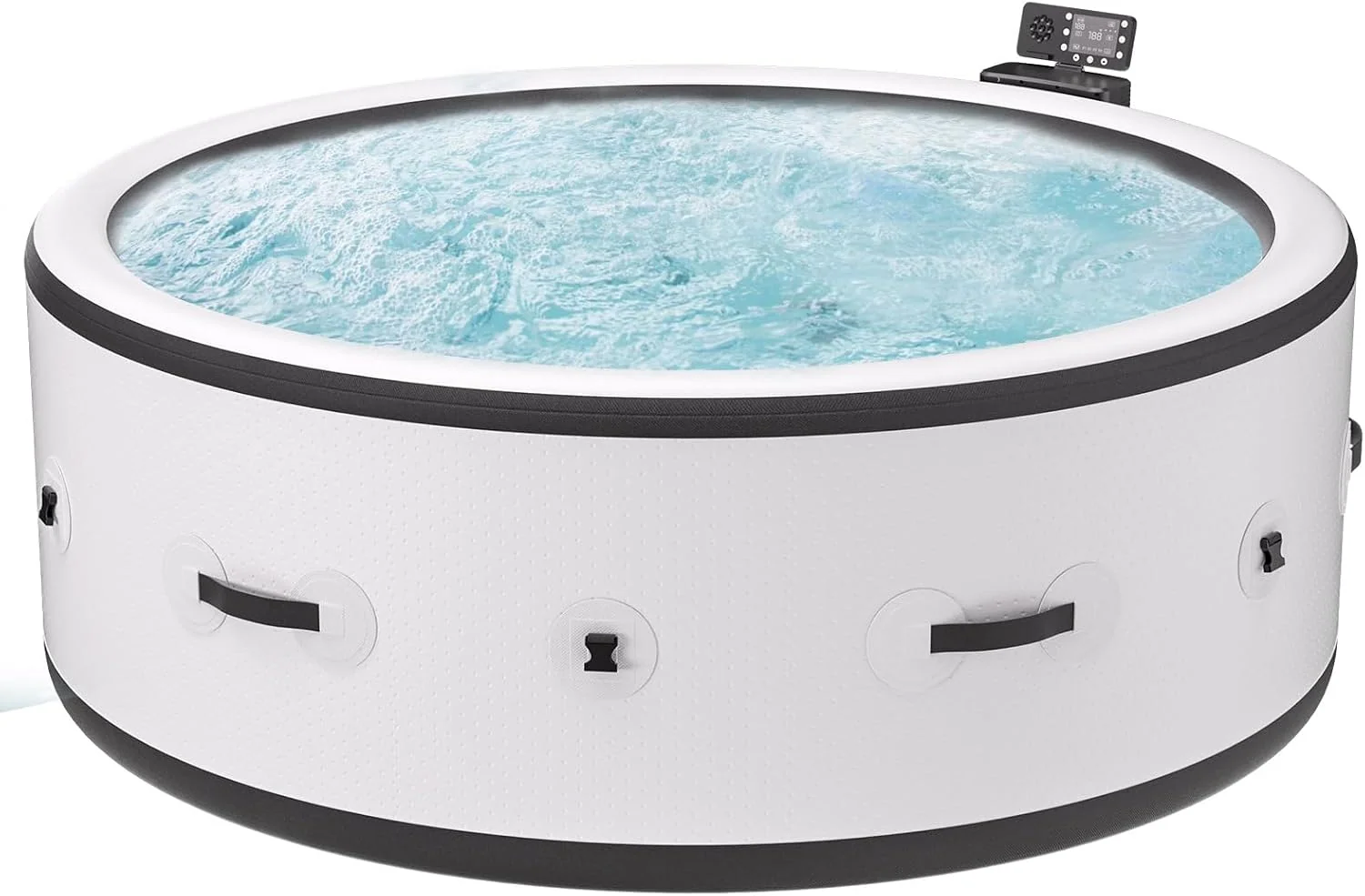 Aufblasbarer Badewannen mit Sprudelfunktion, 206 x 206 x 71cm, PureSpa Pool Massage-Hottub, beruhigenden Luftdüsen, integriertem Schnellfüllsystem
