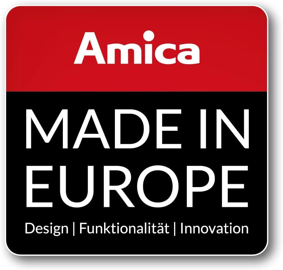 Amica SHC 11509 SM Standherd/Glaskeramikkochfeld und Elektro-Backofen / 50cm / Schwarz-matt/freistehend/mit Eco-Funktion, Ober-/Unterhitze uvm.
