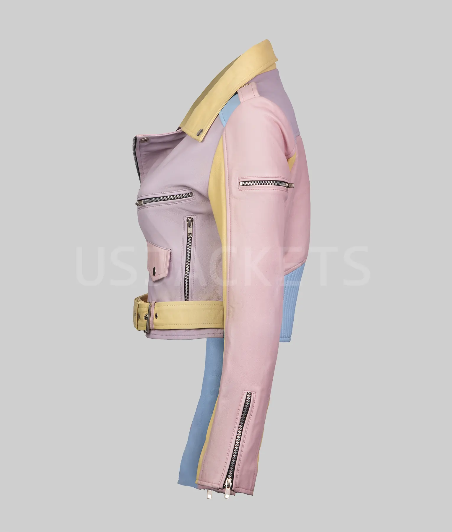 Rainbow Pastel Moto Jacket