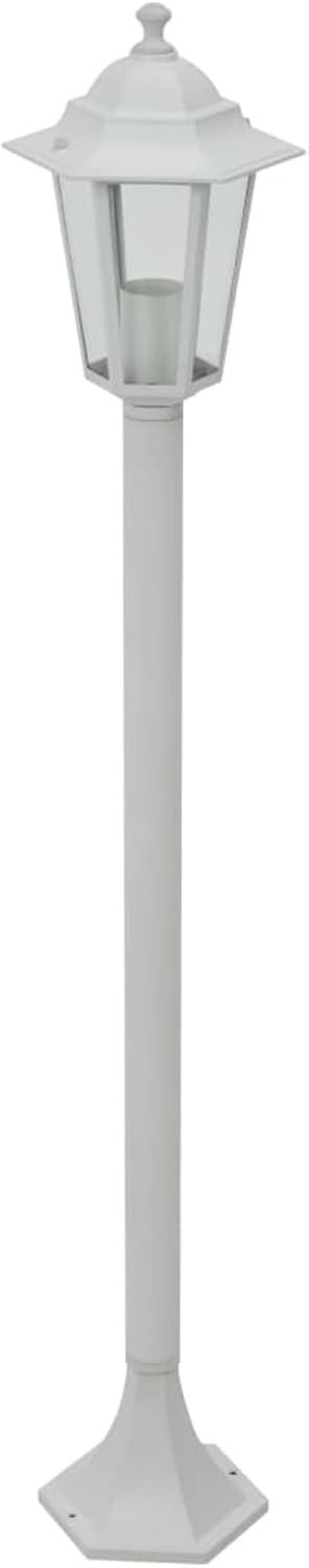 Garten-Pollerleuchte 6 STK. E27 110 cm Aluminium Weiß Gartenpfostenleuchten Model44215