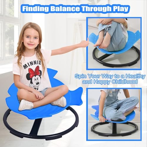 Sedia girevole per bambini con autismo, sedia a carosello sensoriale, sedia per sedersi e girare, per allenare la coordinazione del corpo, sedia girevole per bambini, base in metallo, antiscivolo red : Casa e cucina