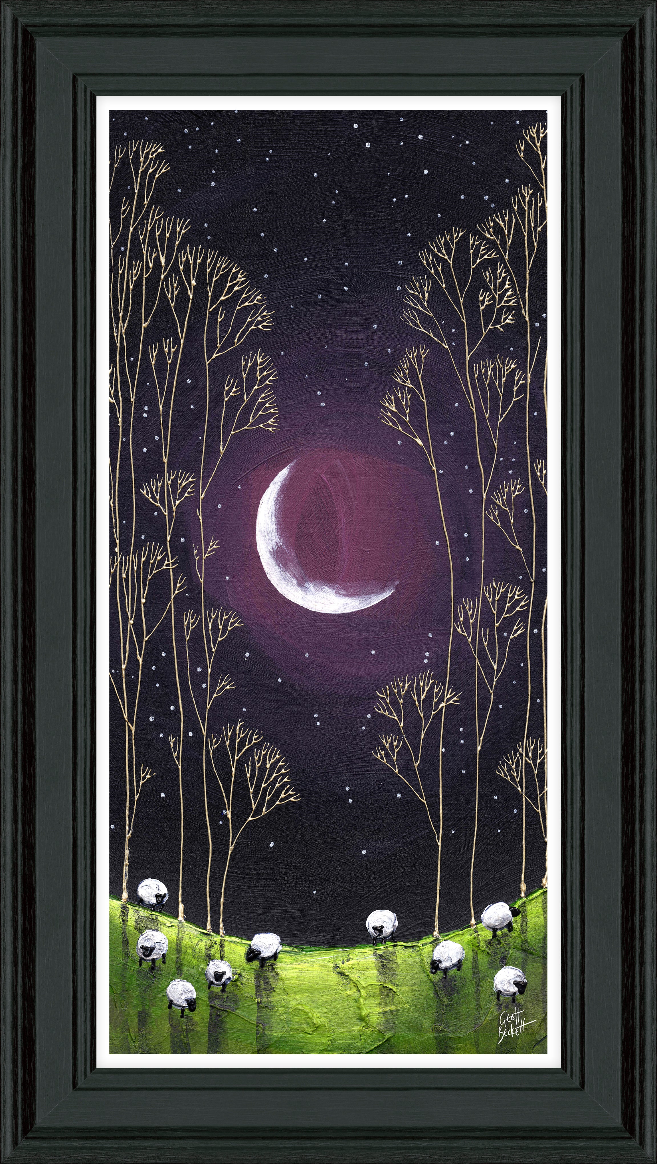 ��Lunar Purple�� Artwork �C Geoff Beckett | 39 x 69cm