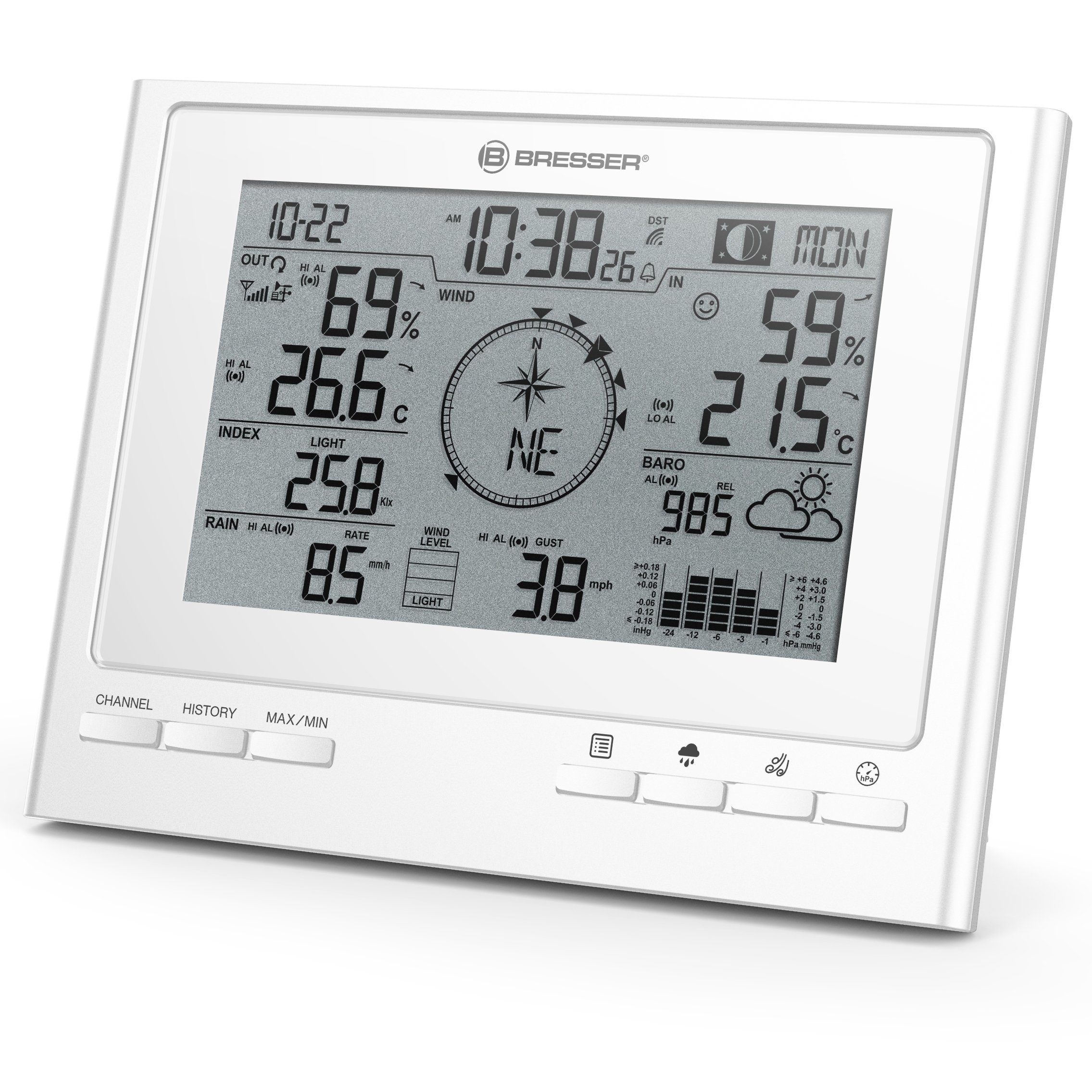 Wetterstation Wetter Center ClimateScout Basisstation - weiß