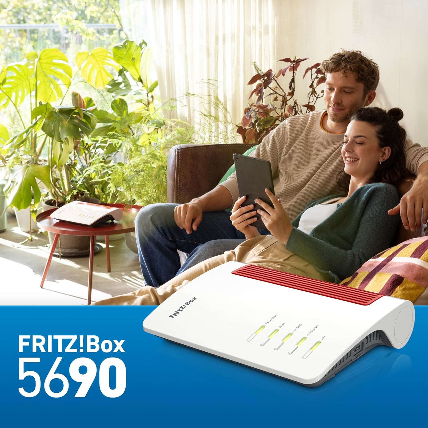FRITZ!Box 5690 | Glasfaser-Router für den AON- oder GPON-Anschluss | Wi-Fi 7 bis zu 6.448MBit/s | WLAN Mesh | höchster Sicherheitsstandard | schnelle Einrichtung |2,5-Gigabit-WAN/LAN | Made in Europe