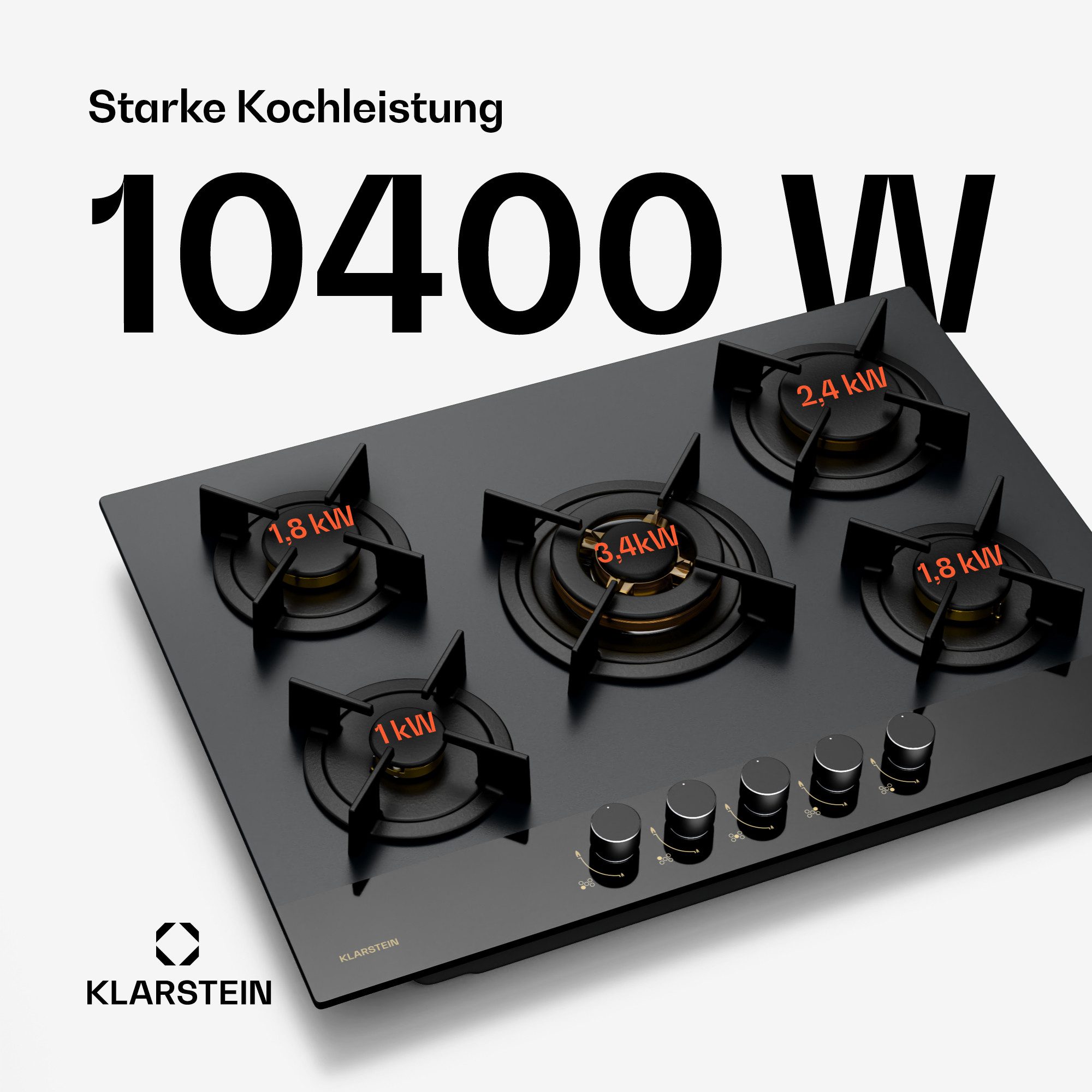 Gas-Kochfeld Goldflame Nano Matte