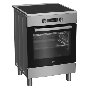 Cucina Piano cottura a induzione 4 Fornelli con Forno Elettrico da 60 cm Acciaio inossidabile