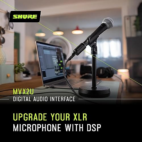 Shure MVX2U XLR to USB Digital Interface with SM57 Dynamic Microphone : Strumenti Musicali