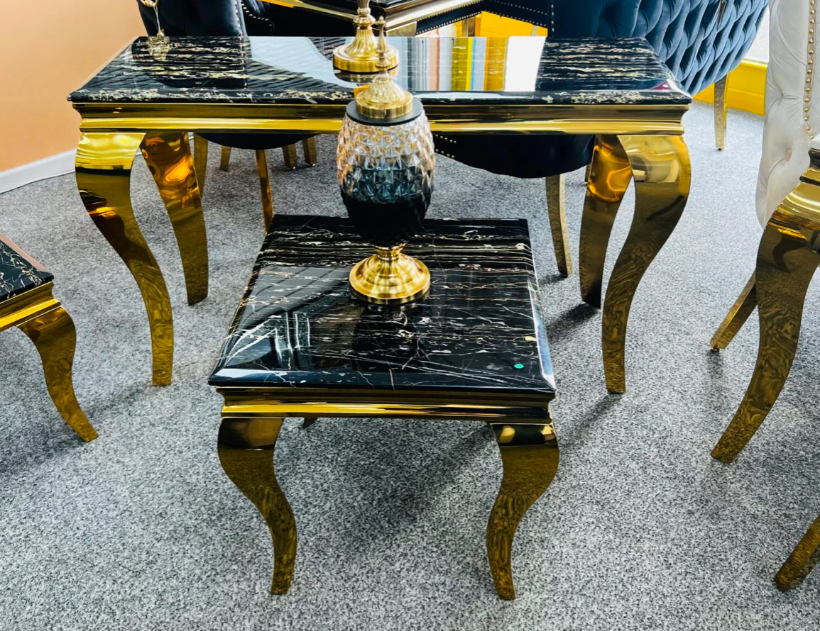 Louise Console Table Black and Gold