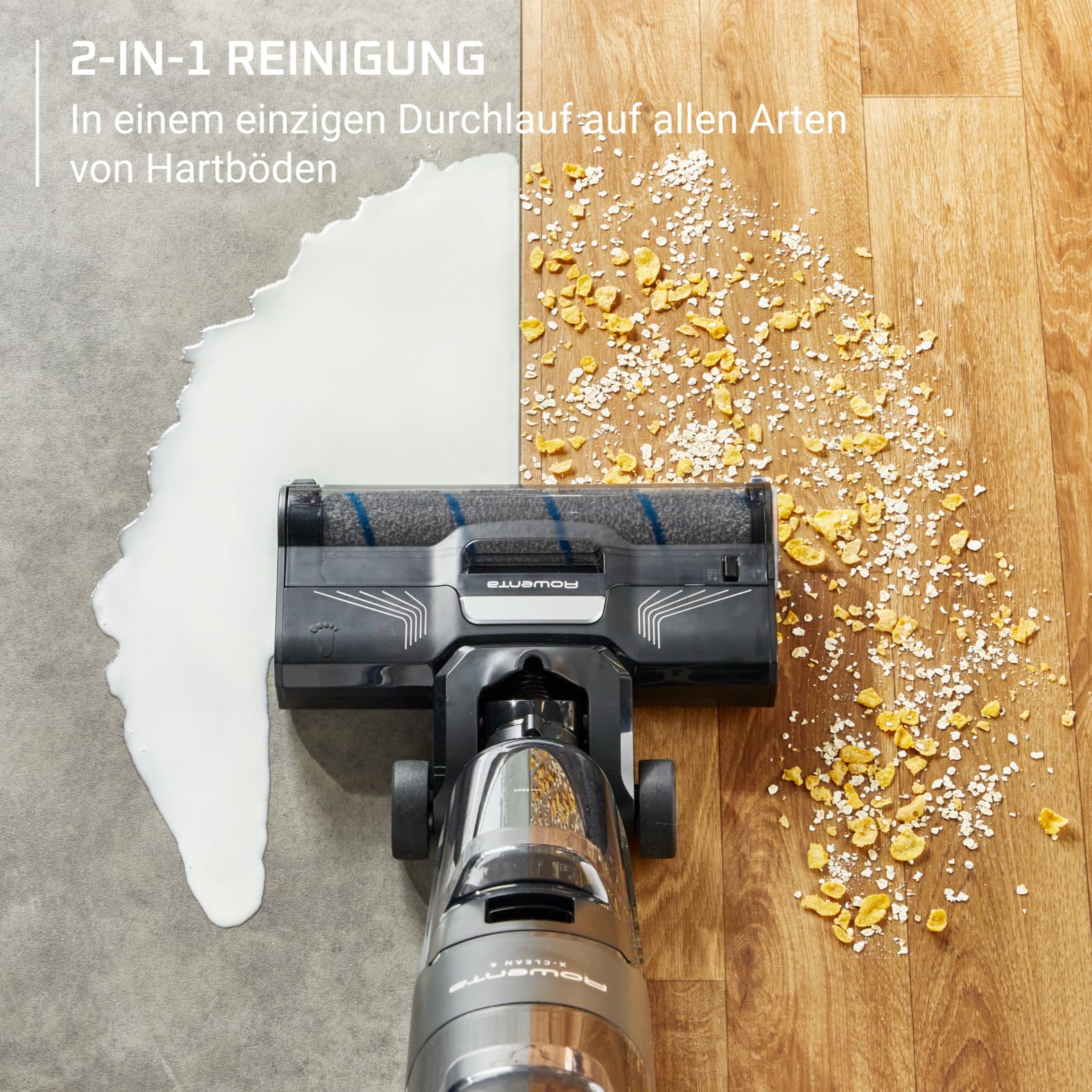 Kabelloser Nass- und Trockenstaubsauger X-Clean 4 mit 50 min Laufzeit und 2-in-1 Reinigung