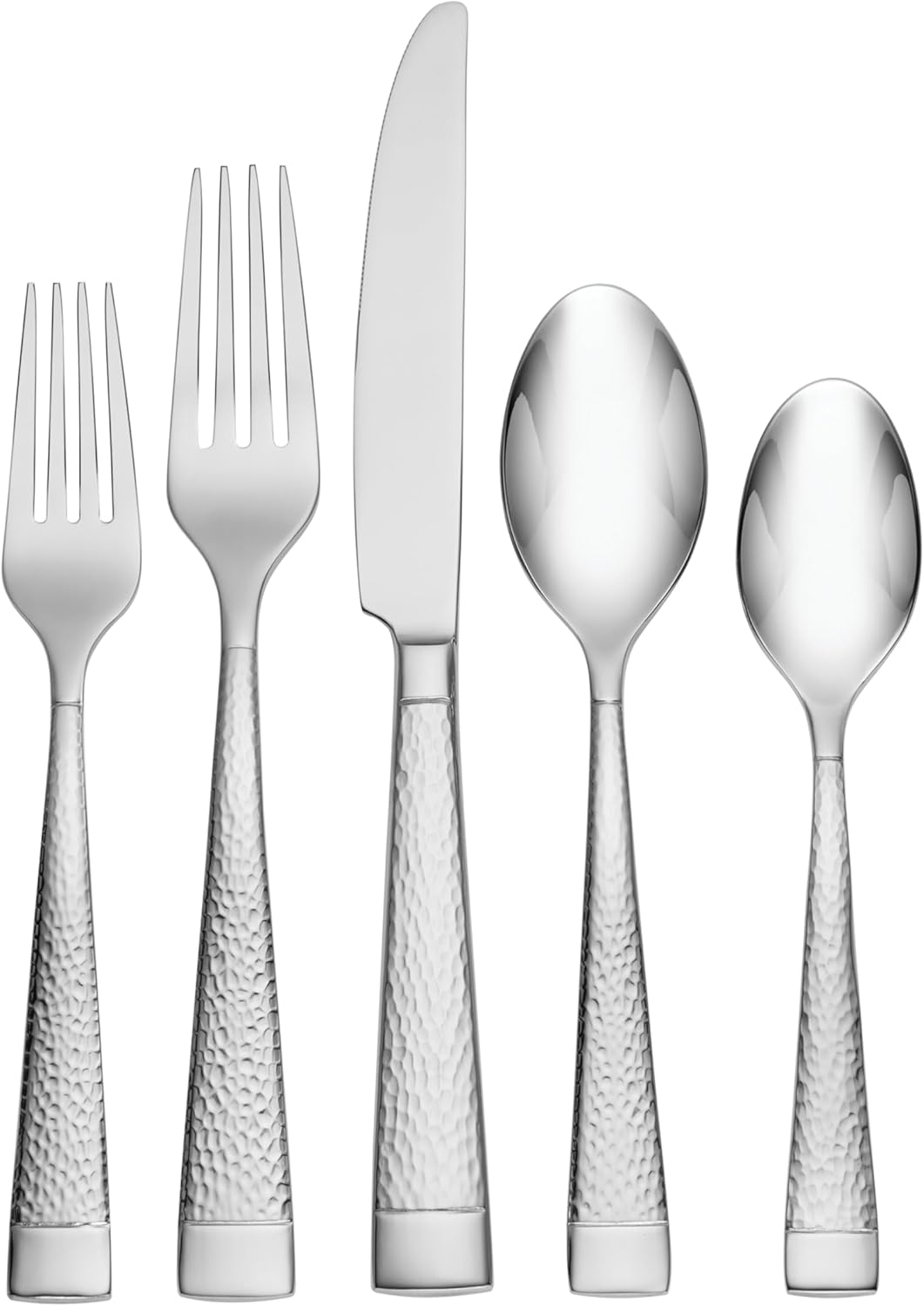 Oneida Silverware Set For 12, Sambre 65-Piece Fine Flatware Set with Serving Utensils, Service For 12, 18/10 Stainless Steel, Dishwasher Safe, Knives Spoons And Forks Sets, Dining (Silver, 65 Piece)