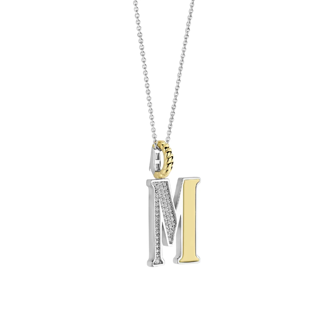Collana Ti Sento Milano pendente iniziale M argento 6840ZY_M