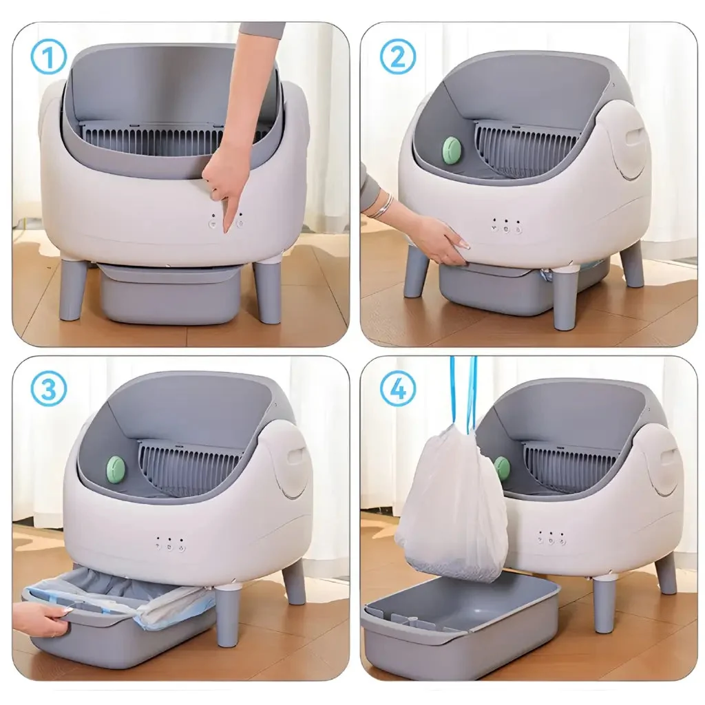 Automatic Self-Cleaning Cat Litter Box �C 15L Capacity & Smart App Control