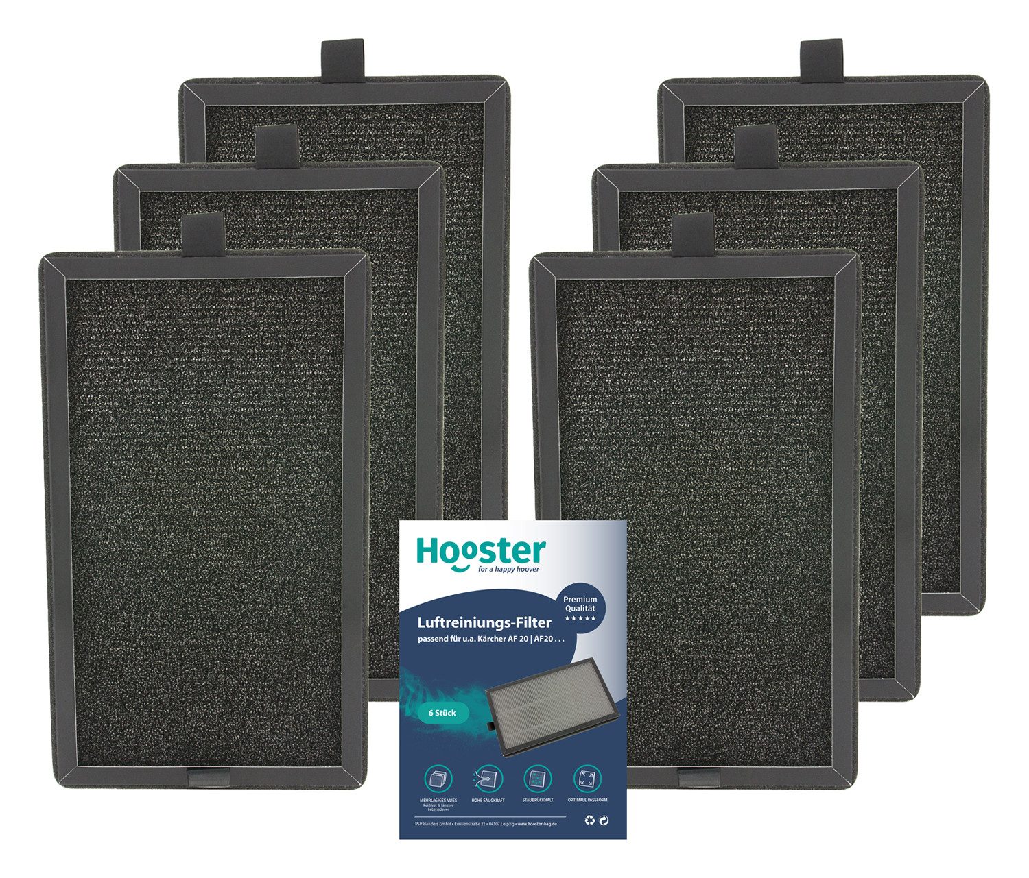 Luftfilter 6er-SET HEPA Filter kompatibel mit Kärcher AF 20 Luftreiniger