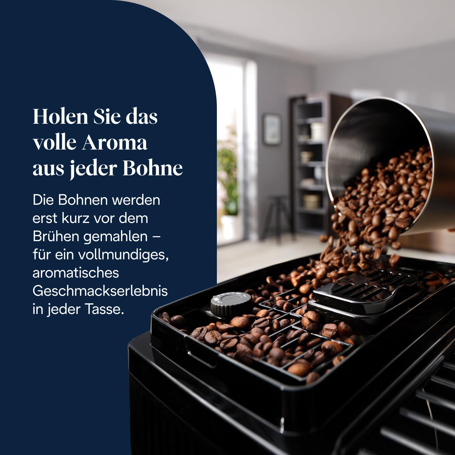 Kaffeevollautomat Magnifica Start mit 4 One-Touch-Getränken und LatteCrema Milchaufschäumsystem, 1,8 L, schwarz-grau