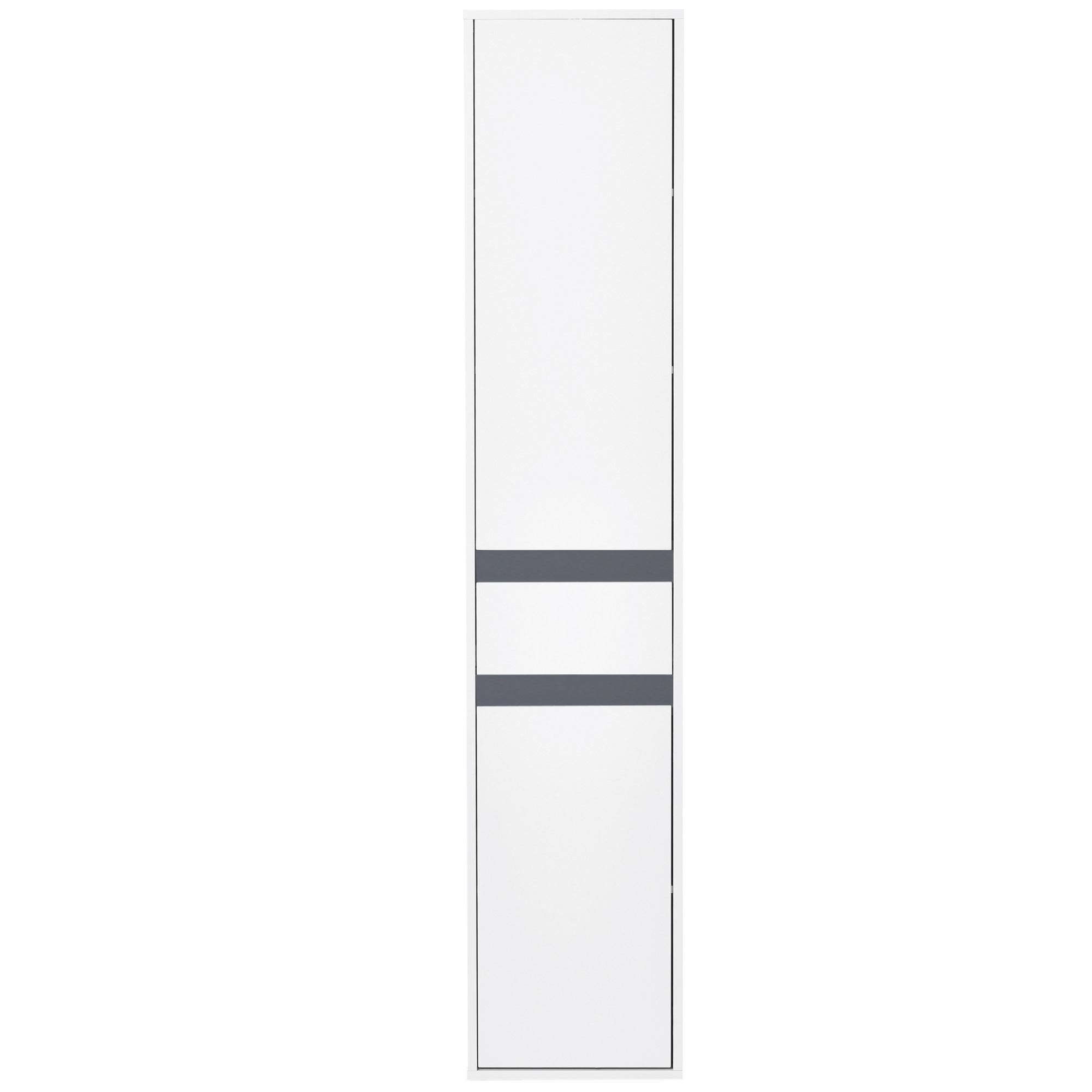 HOMCOM Hochschrank Badezimmer Aufbewahrung Zeitgenössischer Stil 2 Schränke 3 Regale und Schublade Ausziehbar Spanplatten Weiß